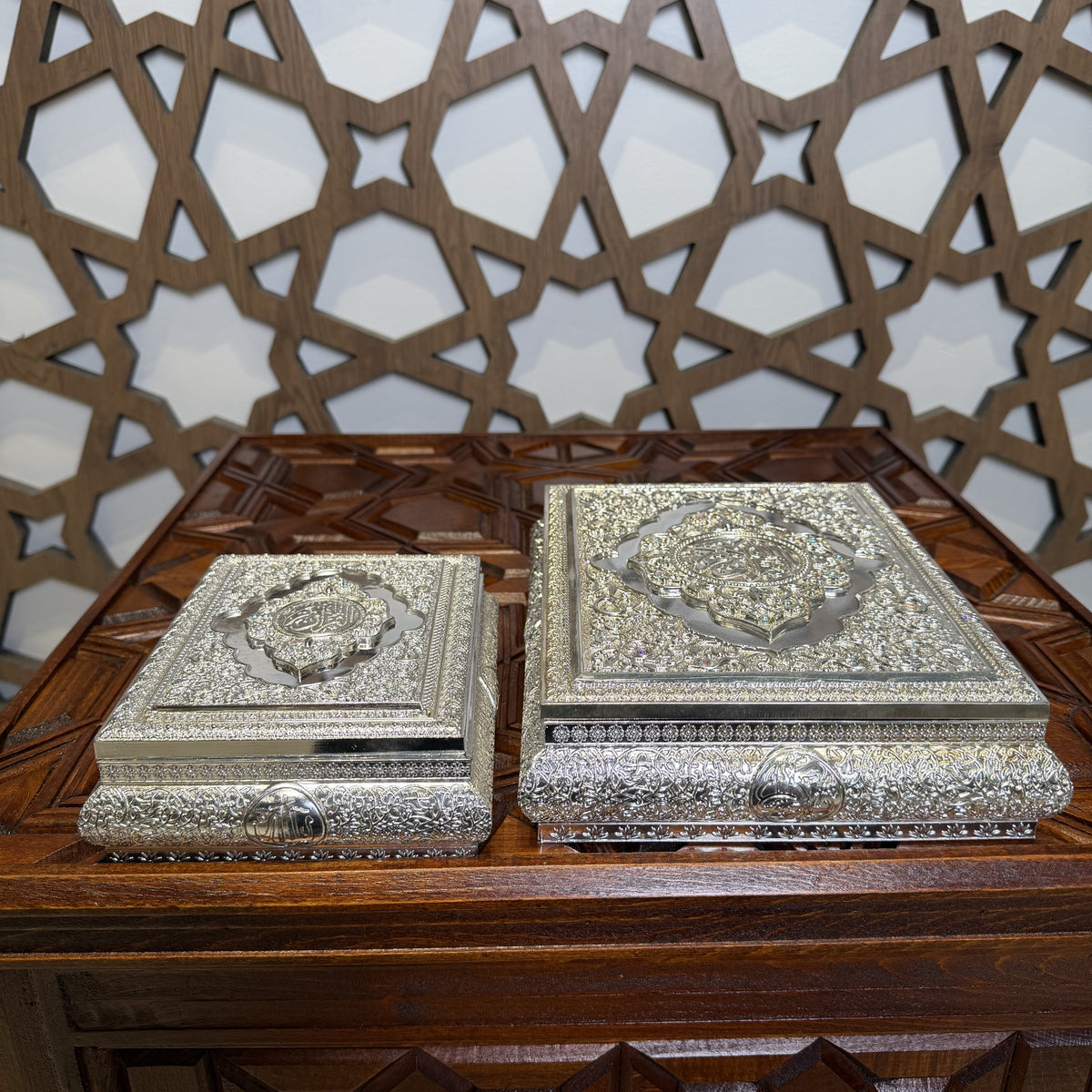 silver Quran box set