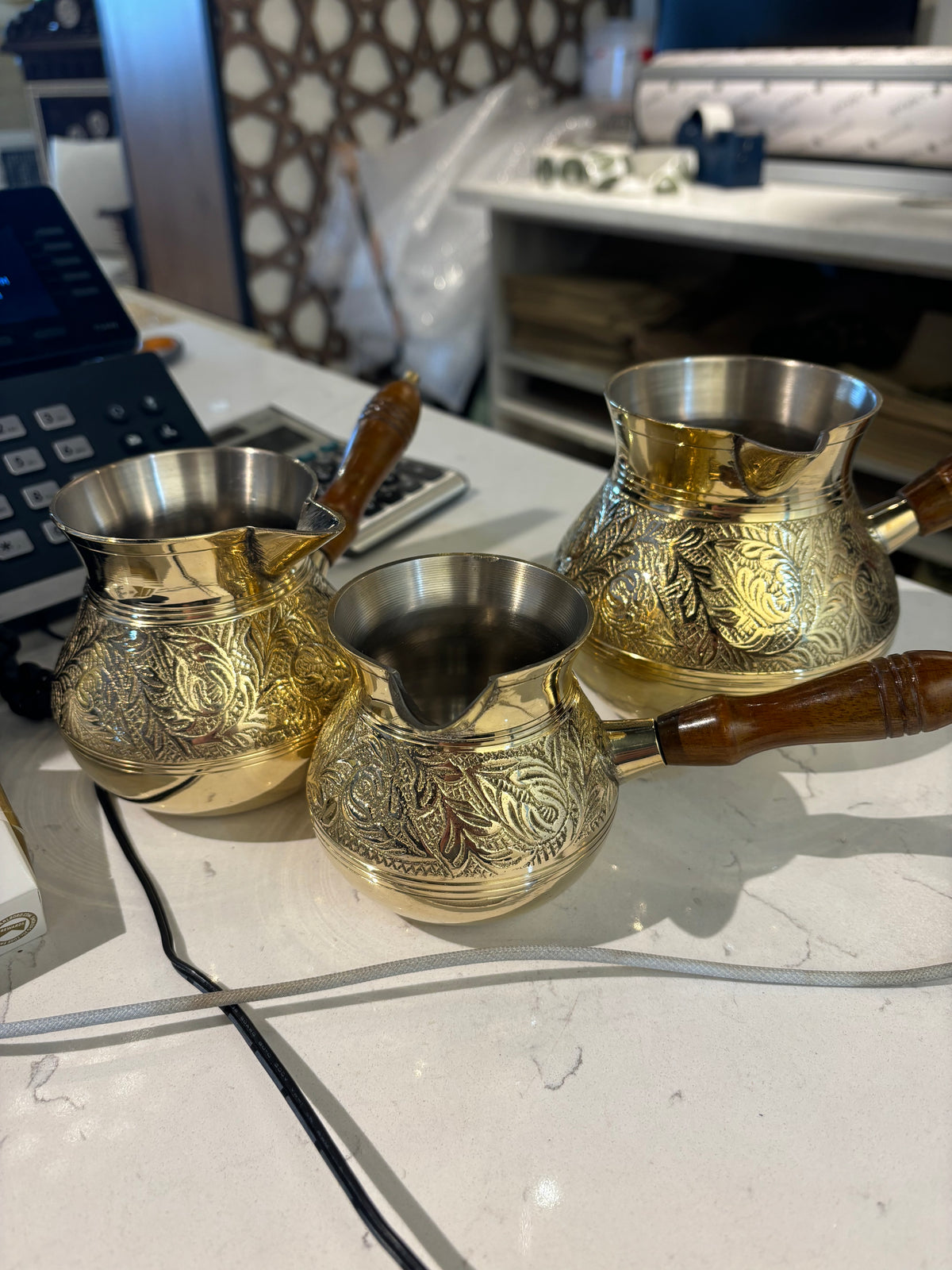 handcrafted brass coffee pot (turkish style )
