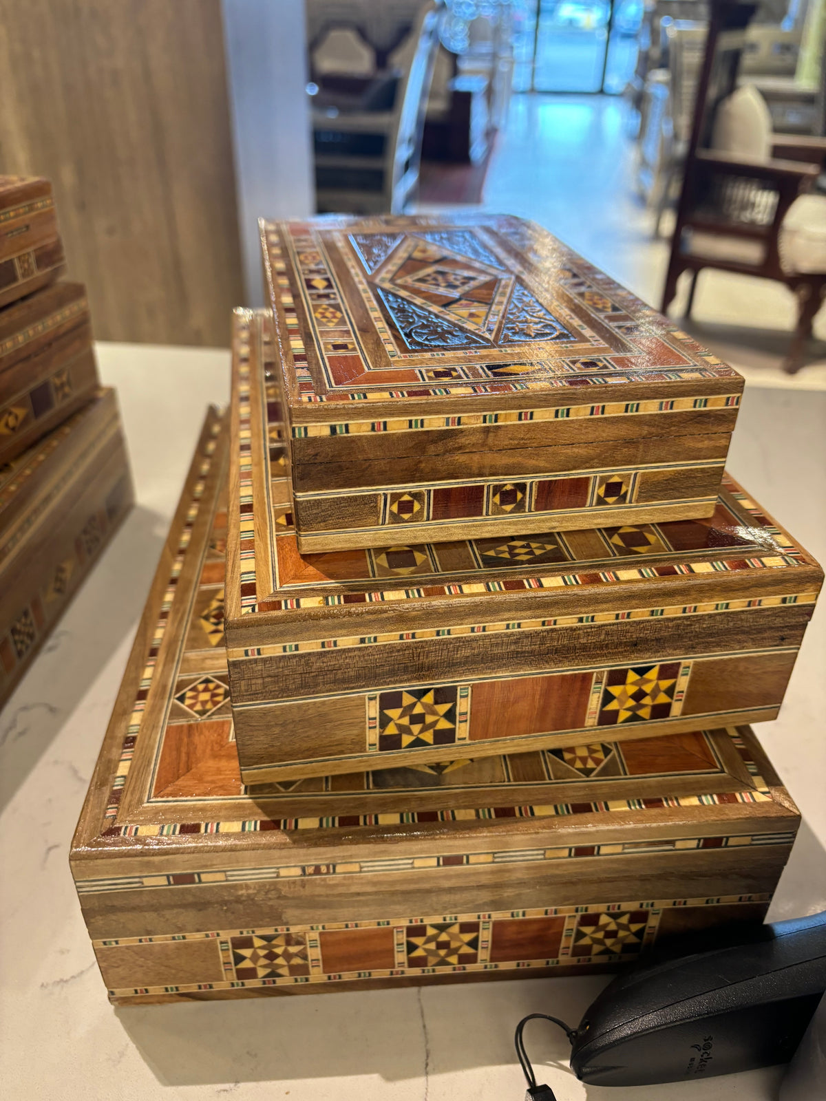 Wooden Jewelry Box 3 pice set