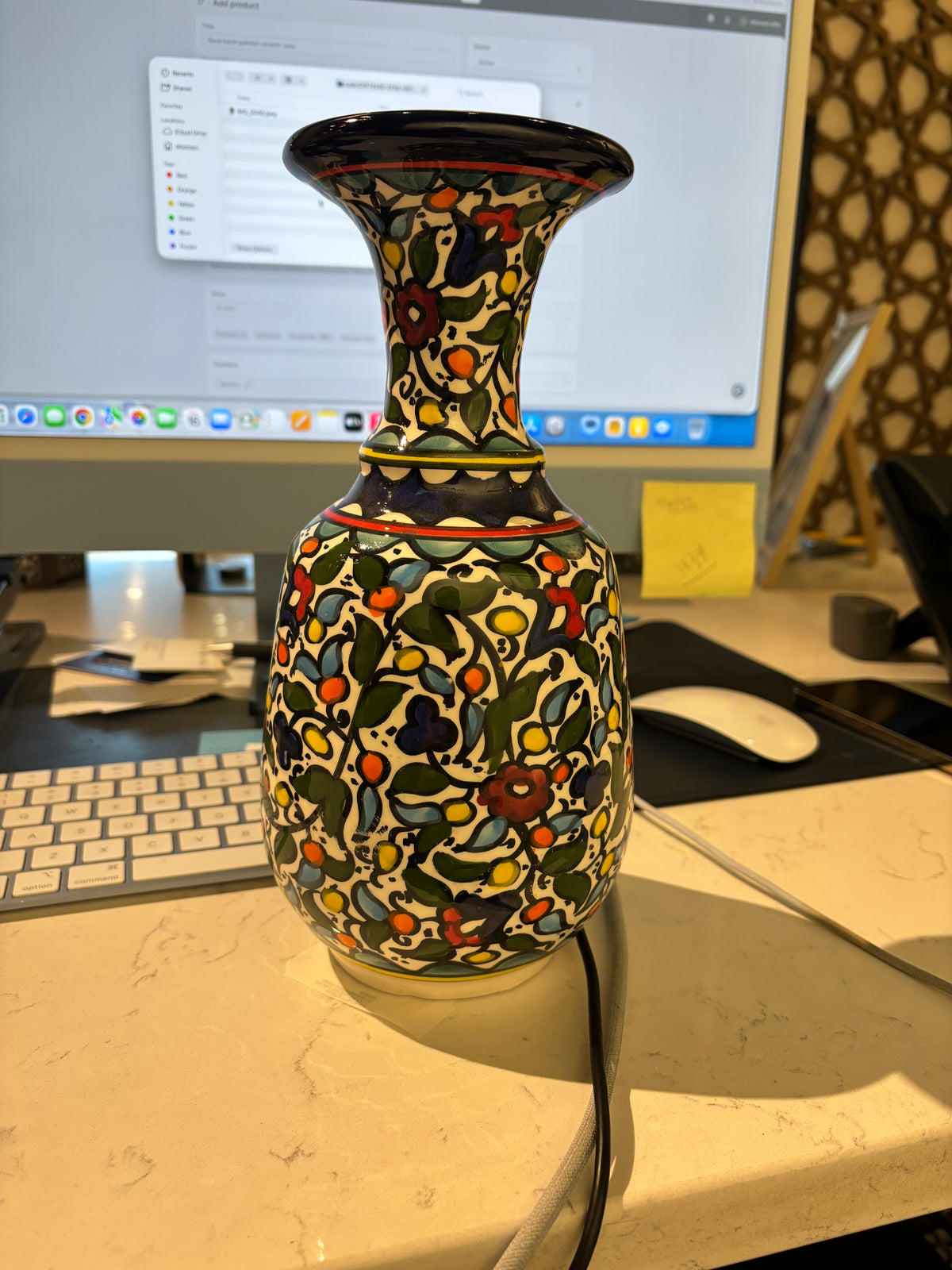 Hand-Painted Ceramic Flower Vase