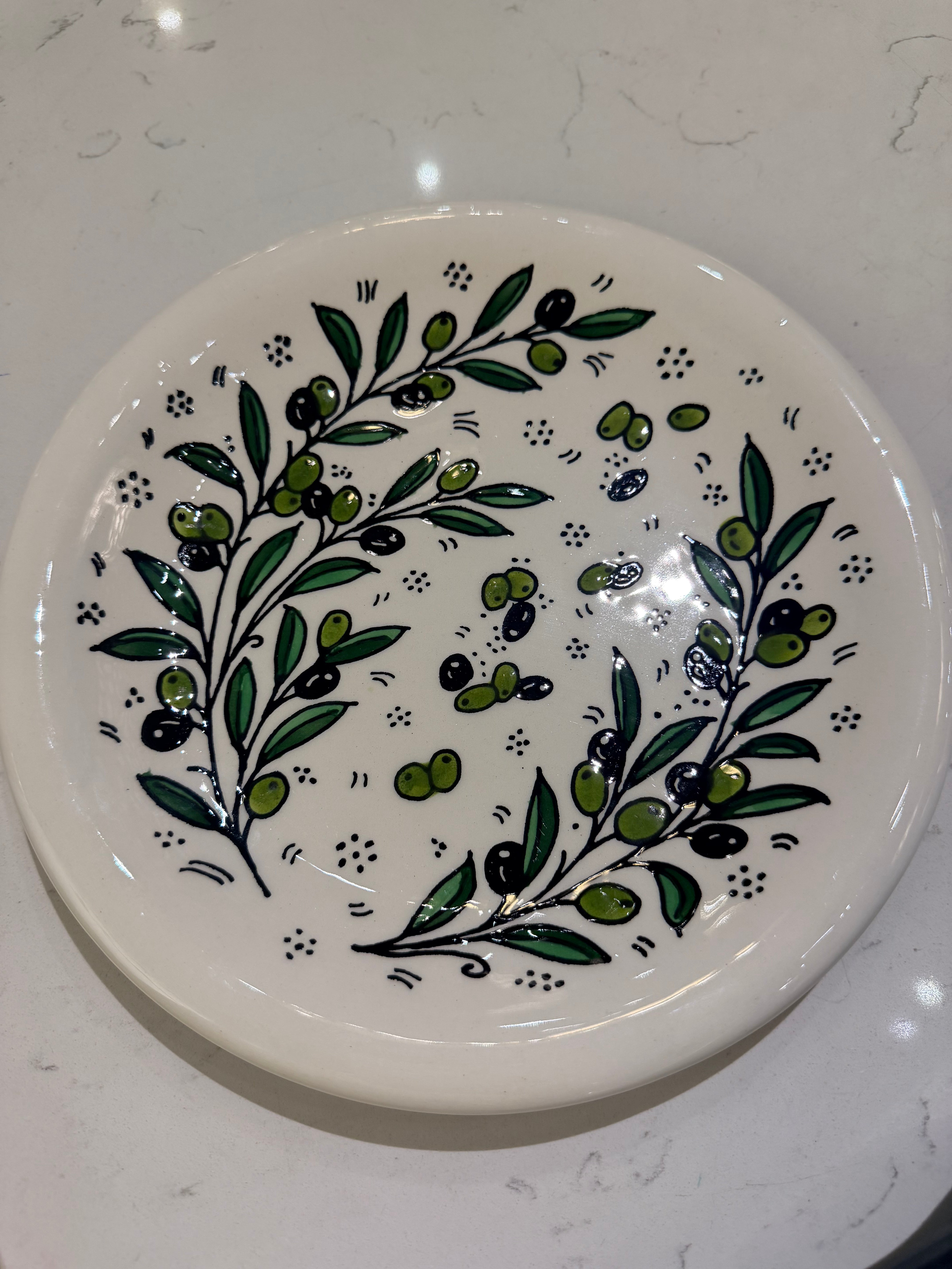 ceramic olive plate