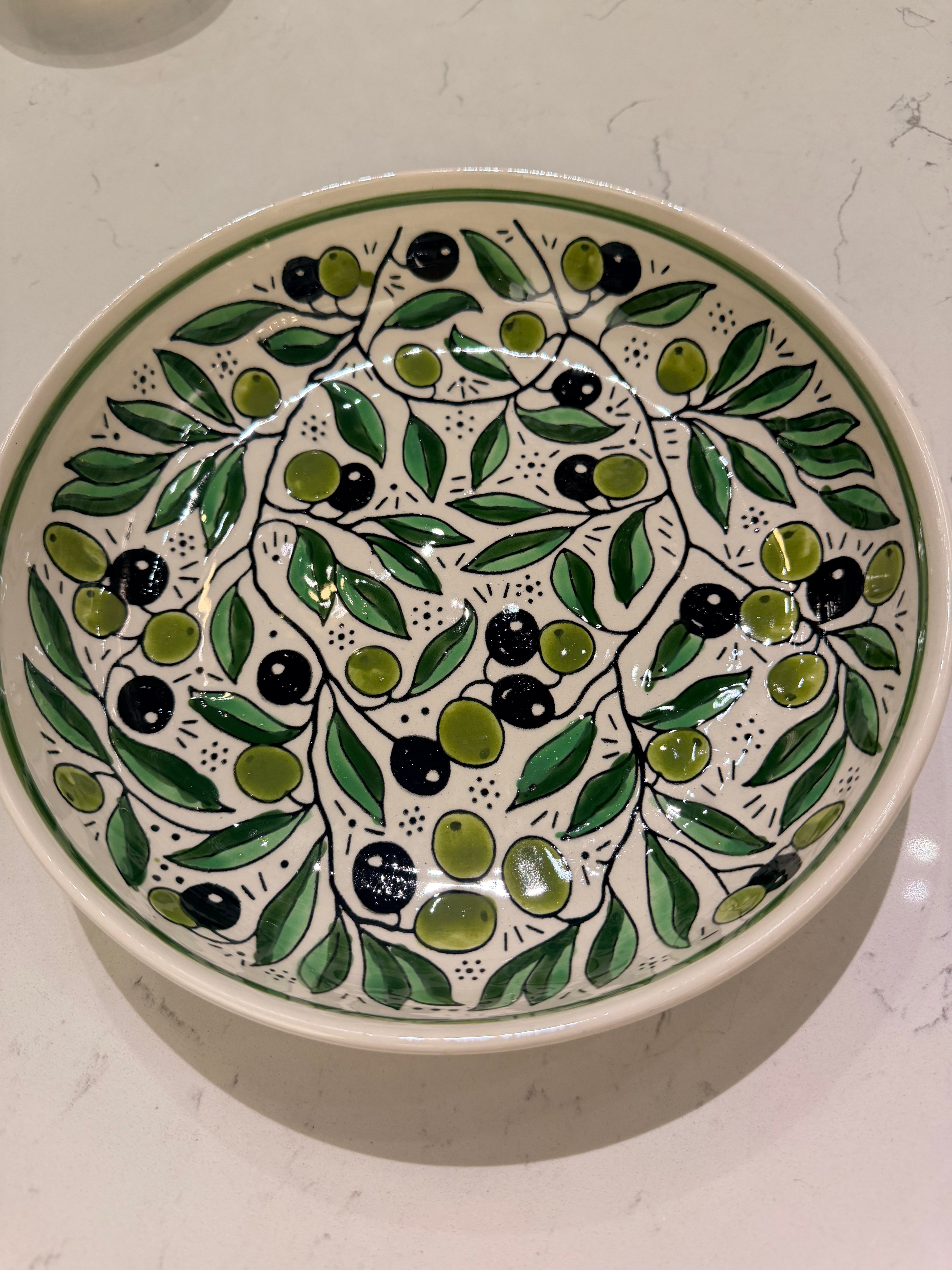 hand -painted ceramic bowl