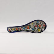 Ceramic Spoon Rest – Intricate Multicolor Floral Pattern