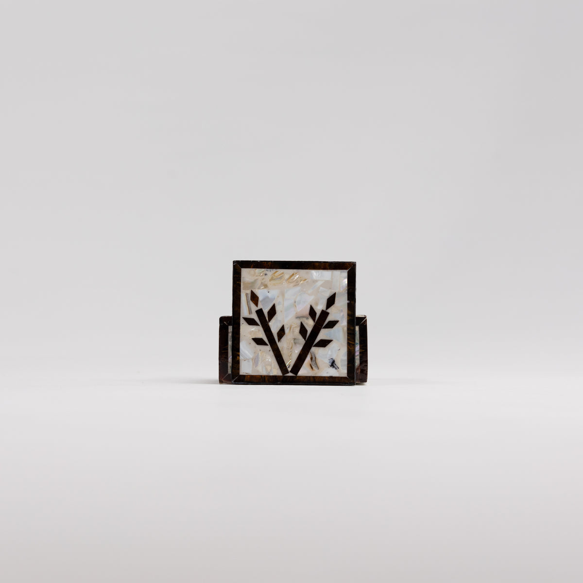 Square Sadaf Coasters with Square Sadaf Box 4 in (L) x 4 in (W) x 2 in (H)