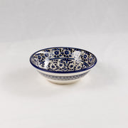 Ceramic Serving Bowl - Intricate Blue Floral Pattern