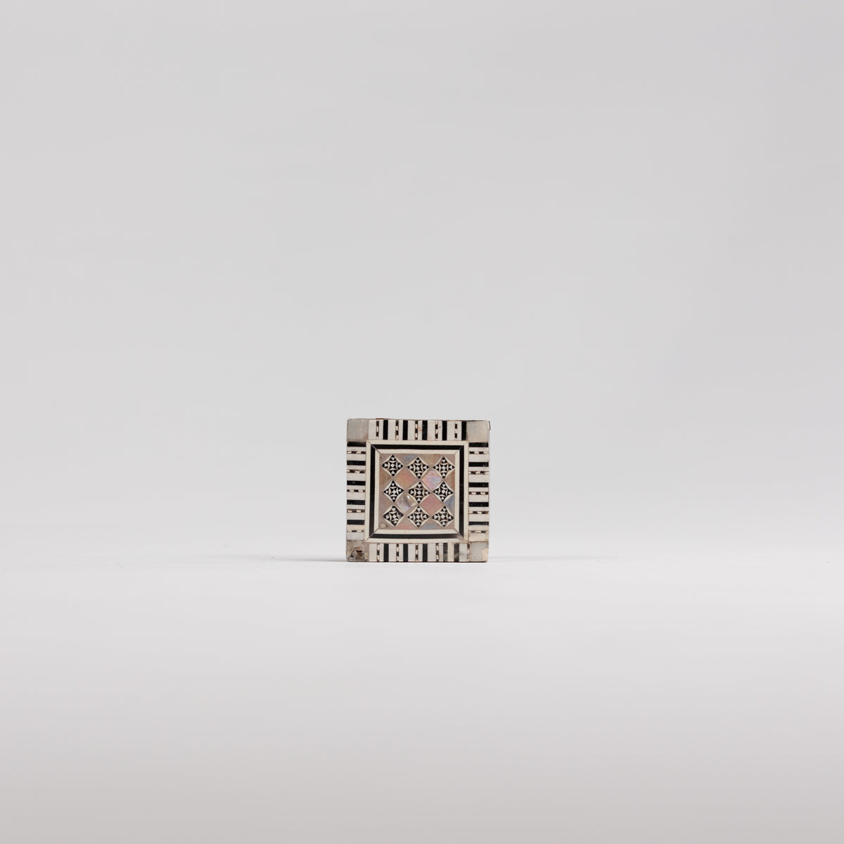 Miniature Square Sadaf Inlay Box 3 in (L) x 3 in (W) x 1.5 in (H)
