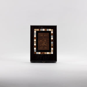 Decorative Tile Quran Box Set with Coordinated Holy Quran 11.5 in (L) x 8.5 in (W) x 3 in (H) / Gold