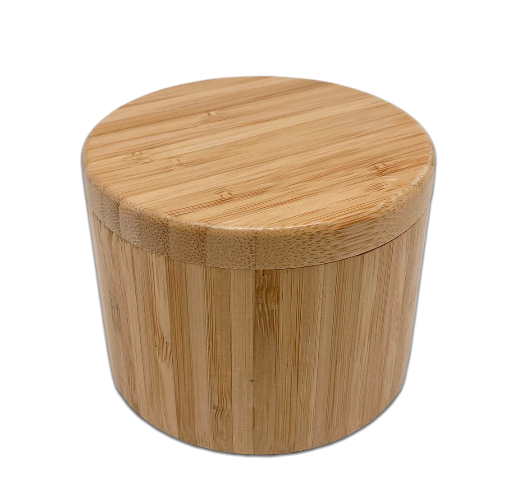 Round Bamboo Box with Rotating Lid
