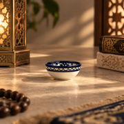 Ceramic Small Bowl - Intricate Blue Floral Pattern