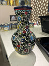floral hand-painted ceramic vase