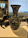 floral hand-painted ceramic vase