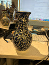 floral hand-painted ceramic vase