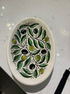olive branch oval dish