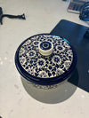 floral ceramic lidded bowl