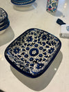 Ceramic Appetizer Bow-blue floral patterns