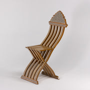 Artisan Elegance: Sadaf Inlaid Chair 23 in (L) x 17 in (W) x 40 in (H) / Style 1