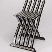 Artisan Elegance: Sadaf Inlaid Chair 23 in (L) x 17 in (W) x 40 in (H) / Style 2