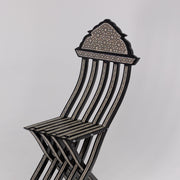 Artisan Elegance: Sadaf Inlaid Chair 23 in (L) x 17 in (W) x 40 in (H) / Style 2