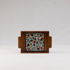 Ceramic One Panel Serving Tray – Multicolor Floral Pattern