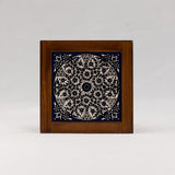 OTT-0035-KHALI 8in x 8in / BLUE PATTERN