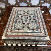 Elegant Large Sadaf Inlaid Quran Box 14 in (L) x 11 in (W) x 3 in (H)