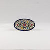 Ceramic Oval Appetizer Bowl – Intricate Multicolor Floral Pattern