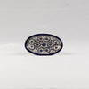 Ceramic Oval Appetizer Bowl – Intricate Blue Floral Pattern
