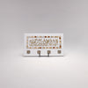Enchanting Islamic Calligraphy: Elegant Four-Hook Wooden Key Holder 9 in (L) x 16 in (W) / White - Gold / Style 2