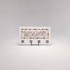 Enchanting Islamic Calligraphy: Elegant Four-Hook Wooden Key Holder 9 in (L) x 16 in (W) / White - Gold / Style 4