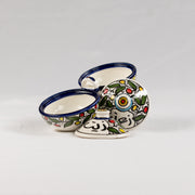 Zayt & Zaatar Double Dish - Multicolor Floral Pattern
