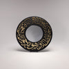 Wooden Circular Mirror with Islamic Calligraphy 19 in (L) x 19 in (W) / Style 1 / Black - Gold