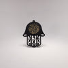 Elegant Wooden Hamsa Collection with Luxurious Calligraphy in Classic and Serene Colors Medium 14 in (L) x 11 in (W) / Style 1 / Black - Gold