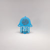Elegant Wooden Hamsa Collection with Luxurious Calligraphy in Classic and Serene Colors Medium 14 in (L) x 11 in (W) / Style 1 / Blue - Silver