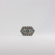 Sadaf Petite Diamond Inlay Octagon Box 2.5 in (L) x 4.5 in (W) x 2 in (H)