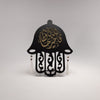 Elegant Wooden Hamsa Collection with Luxurious Calligraphy in Classic and Serene Colors Large 20.5 in (L) x 15.5 in (W) / Style 2 / Black - Gold