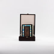 Decorative Tile Quran Box Set with Coordinated Holy Quran 11.5 in (L) x 8.5 in (W) x 3 in (H) / Light blue