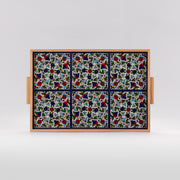 Al-Khalil Heritage Large Ceramic Tile Serving Tray 12.5 in (L) x 18.5 in (W) x 1 in (H) / Style 3