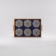 Al-Khalil Heritage Large Ceramic Tile Serving Tray 12.5 in (L) x 18.5 in (W) x 1 in (H) / Style 4