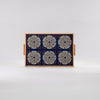 Al-Khalil Heritage Large Ceramic Tile Serving Tray 12.5 in (L) x 18.5 in (W) x 1 in (H) / Style 4