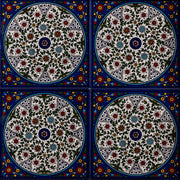 Al-Khalil Heritage Large Ceramic Tile Serving Tray 12.5 in (L) x 18.5 in (W) x 1 in (H) / Style 4