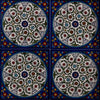 Al-Khalil Heritage Large Ceramic Tile Serving Tray 12.5 in (L) x 18.5 in (W) x 1 in (H) / Style 4
