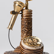 Elegance Reimagined: Retro Wooden Candlestick Rotary Phone 8 in (L) x 8 in (W) x 12 in (H)