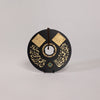 Divine Verses Wooden Disc Wall Art with Decorative Stones 17 in (L) 17 in (W) / Style 3 / Black - Gold