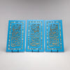 Three-Piece Set of Tranquility: Vertical Wooden Quls 20 in (L) x 11 in (W) / Blue - Gold