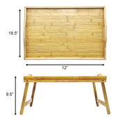 Natural Bamboo Folding Tray Table