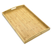 Natural Bamboo Large Serving Tray with Handles