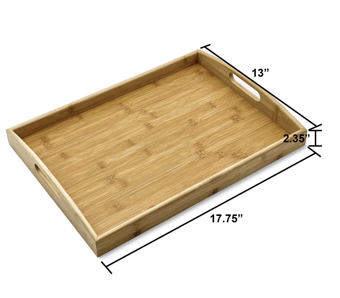 Large serving online tray with handles