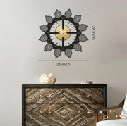 Timeless Elegance: Islamic Motif Wall Clock - WAMS014