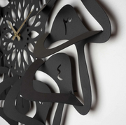 Timeless Reflections: 3D Arabic Numeral Wall Clock - WAMS010