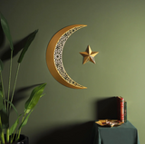 Hilal Harmony: Crescent and Star Wall Art in Steel - WAM208